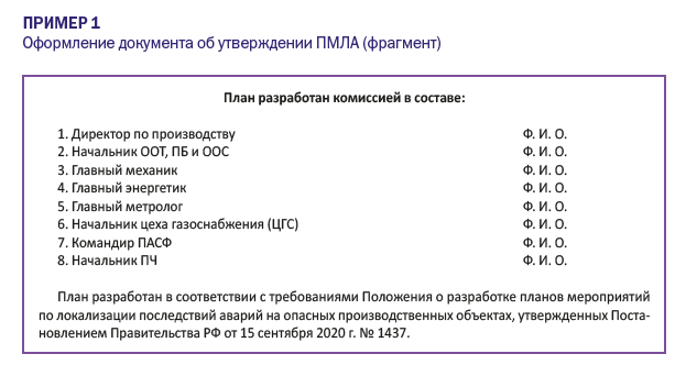 Разработка программы производственного контроля